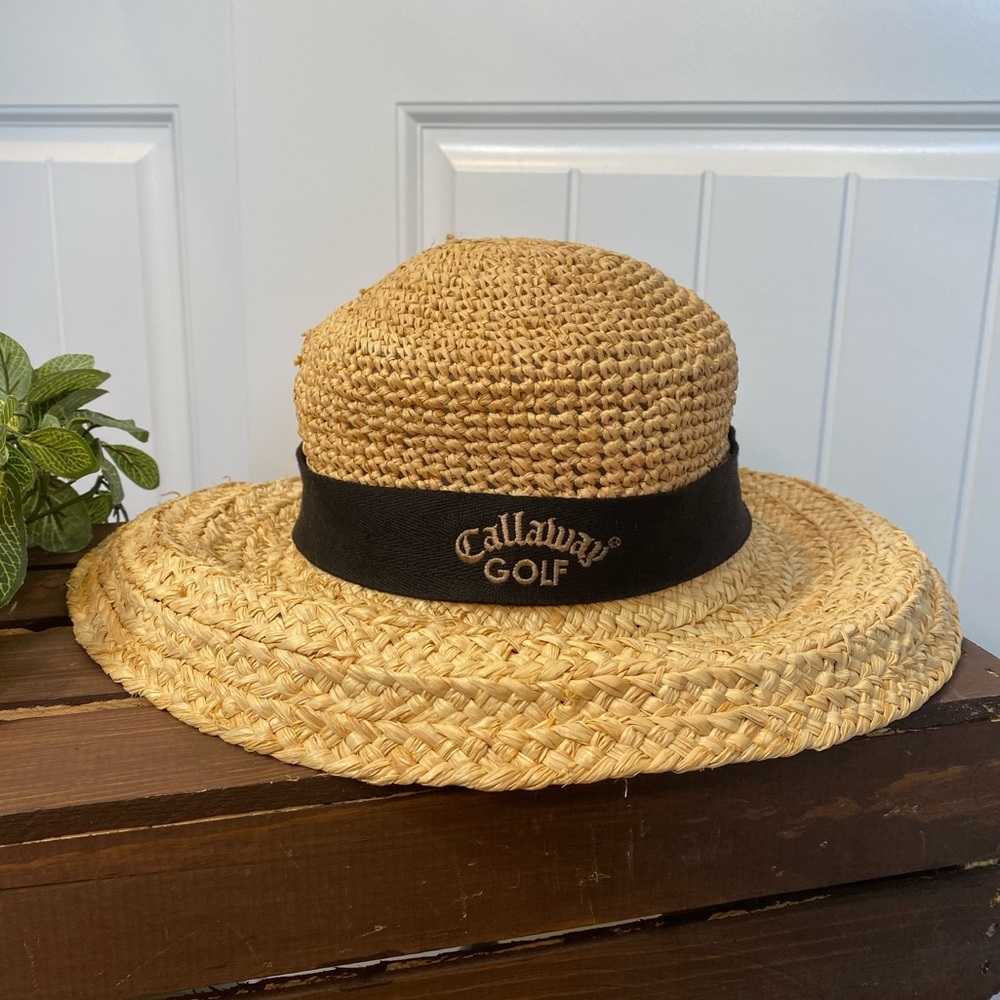 Scala Women's Crocheted Raffia Calloway Gold Sun Hat
